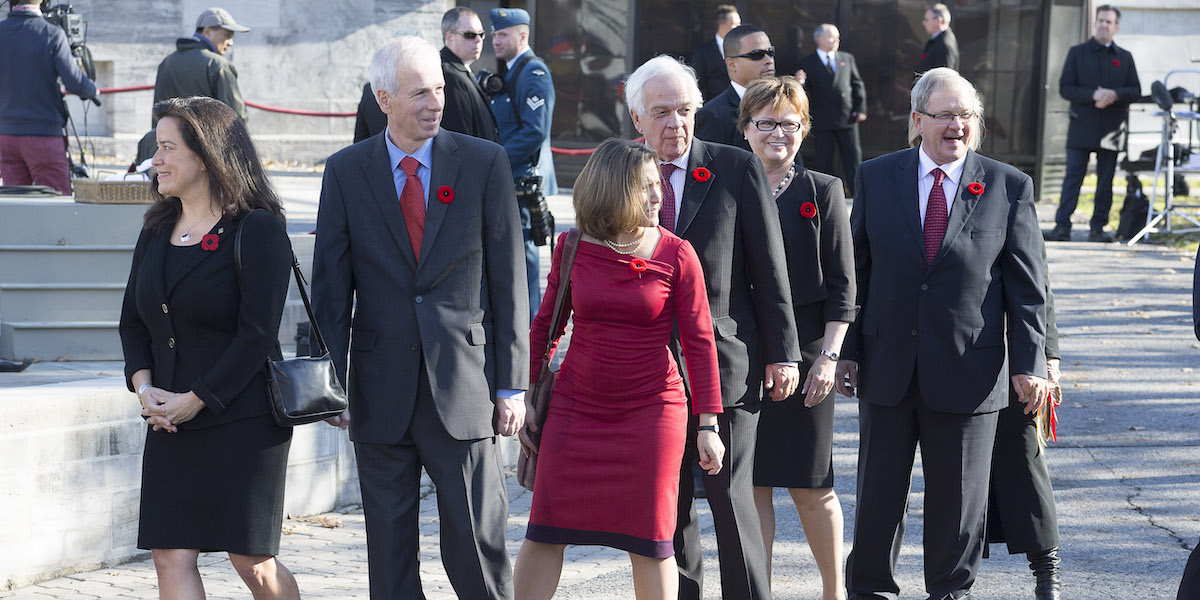 Prime Minister Justin Trudeau has his cabinet sworn in November 4 2015