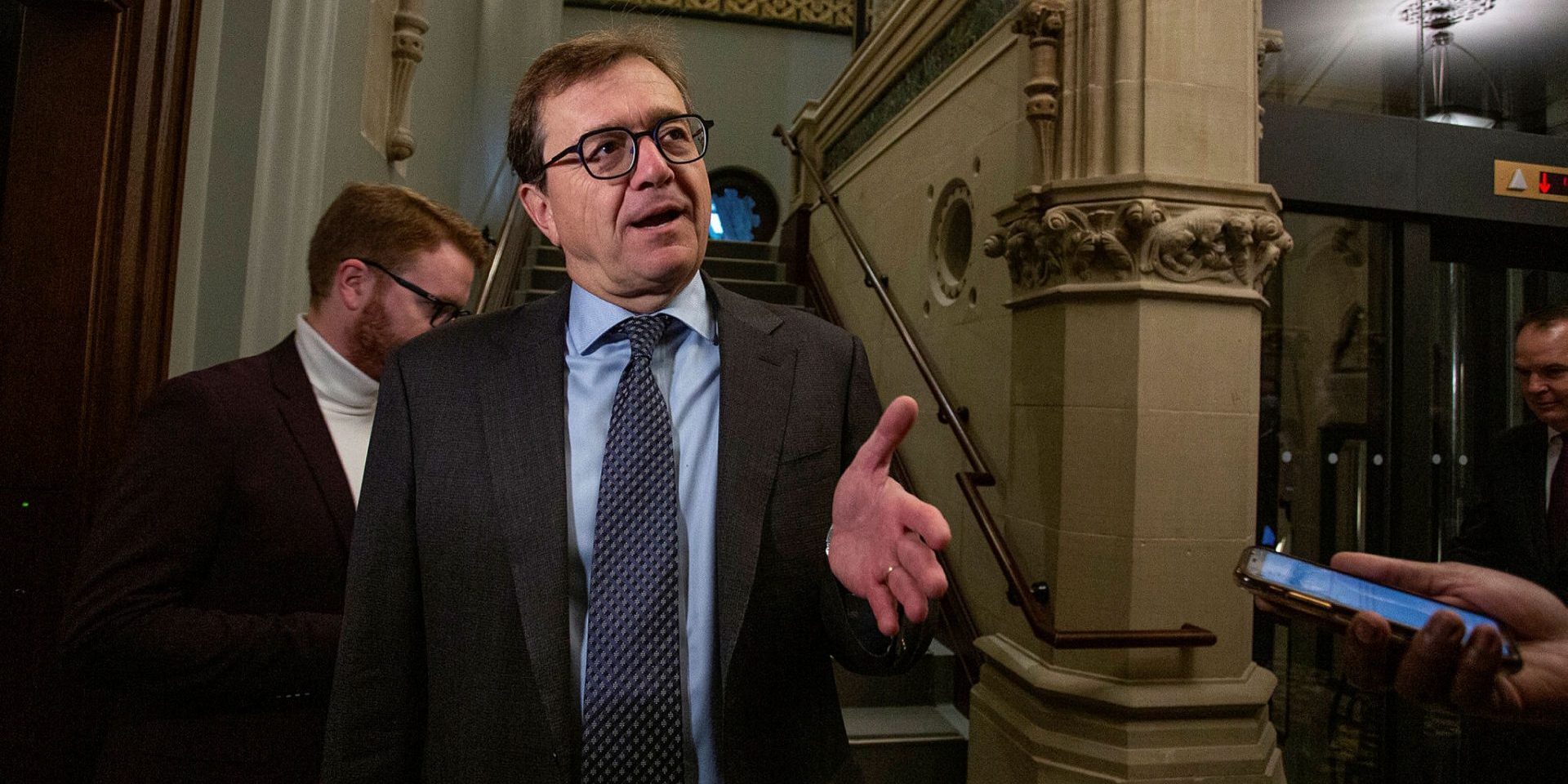 Minister of Natural Resources Jonathan Wilkinson speaks with reporters after the Liberal cabinet meeting in West Block on  Oct. 18, 2022. Andrew Meade