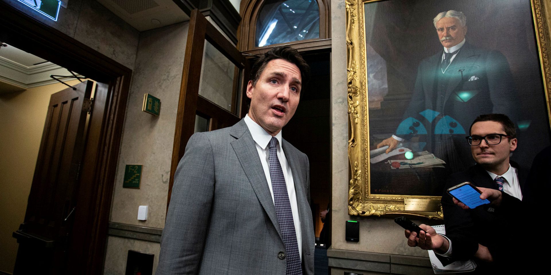 Prime Minister Justin Trudeau speaks with reporters in the House of Commons foyer before Question Period on  Nov. 29, 2022. Andrew Meade