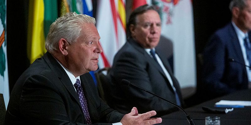 Ontario Premier Doug Ford speaks at a media availability in Ottawa after a meeting of Canada’s Premiers on Sept. 18, 2020. The Hill Times photograph by Andrew Meade