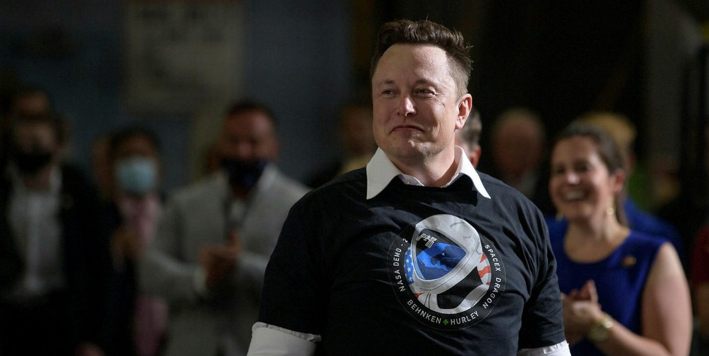 Elon Musk, pictured in the Kennedy Space Centre's vehicle assembly building following the launch of a SpaceX Falcon 9 rocket on May 30, 2020. Photograph courtesy of Flickr/NASA HQ PHOTO