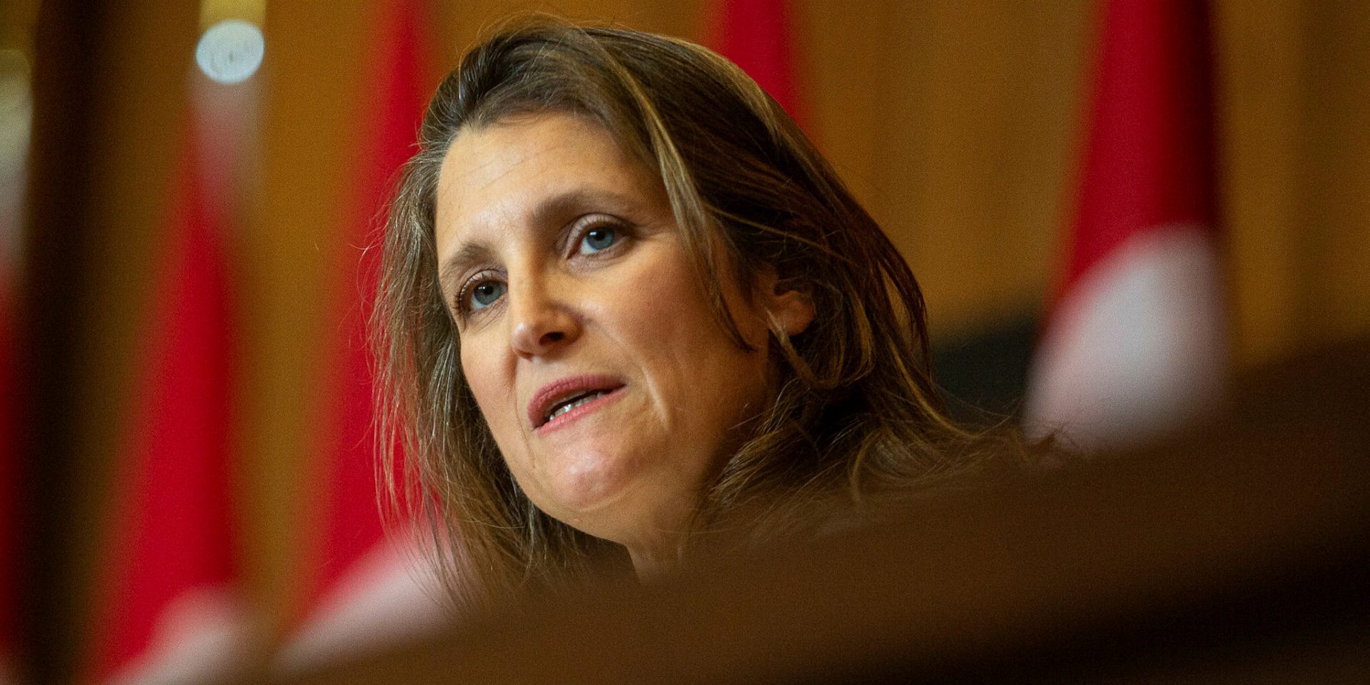 Deputy Prime Minister Chrystia Freeland holds a press conference  at the Sir John A. Macdonald building in Ottawa on  Nov. 3, 2022, before the Fall Economic Statement is tabled in the House of Commons. Andrew Meade