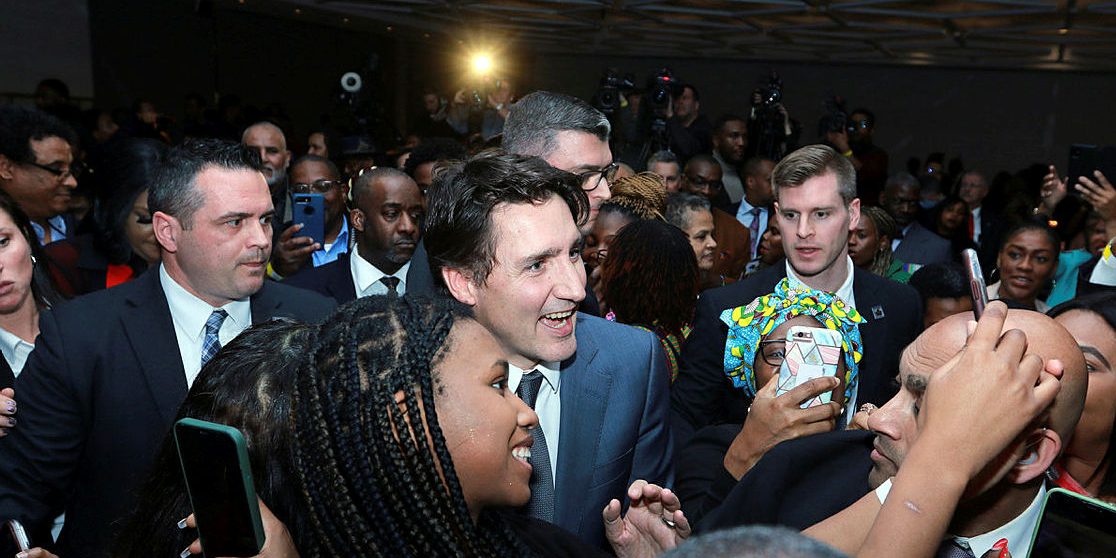 Black History Month event at the NAC. February 8th, 2023. J. Trudeau in the crowd taking selfies pictures with the guests.  The Hill Times photograph by Sam Garcia