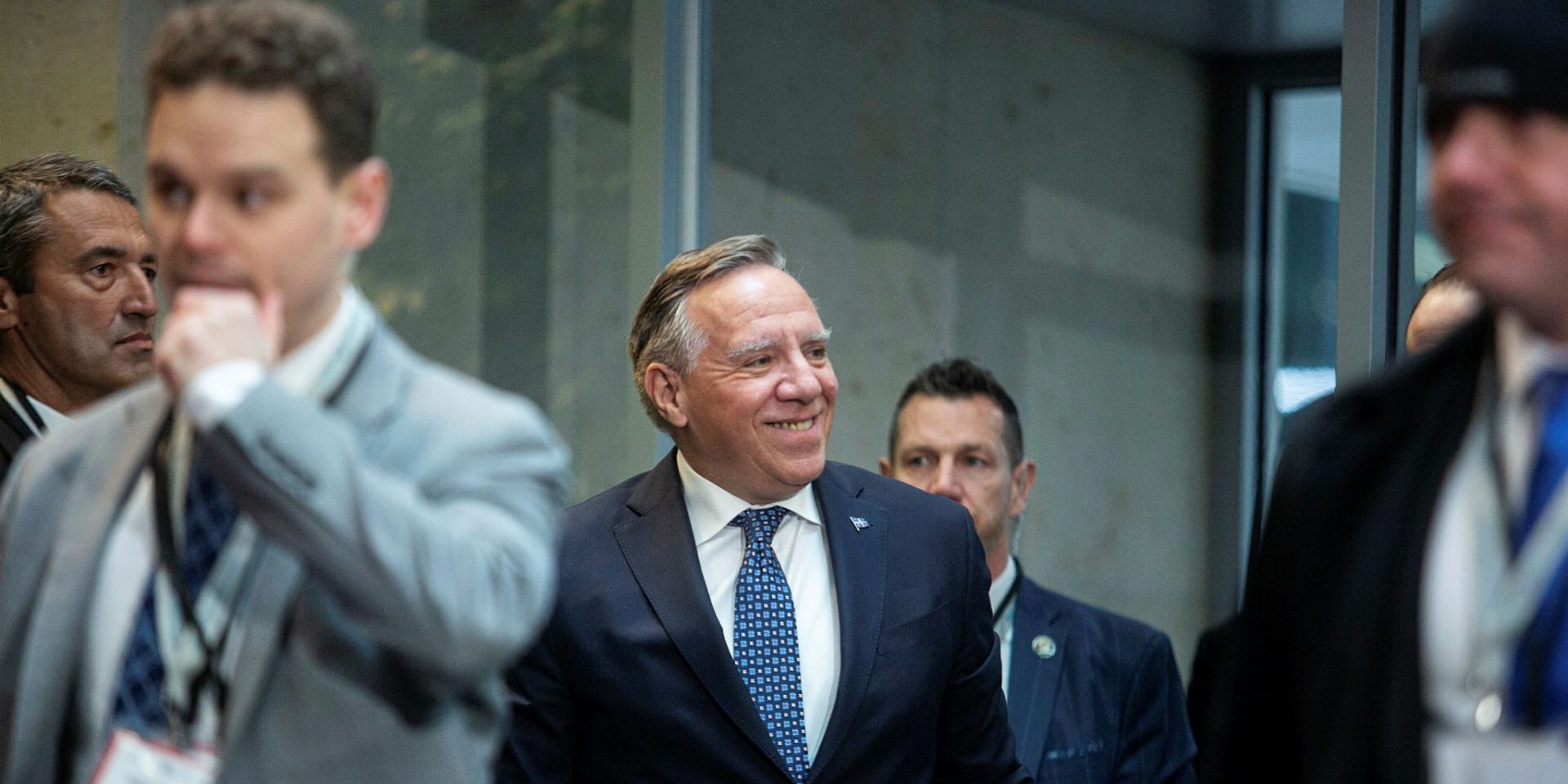 Quebec Premier Francois Legault joins the country’s other premiers at 90 Elgin St. in Ottawa on Feb. 7, 2023, to meet with the Prime Minister to discuss a healthcare deal. Andrew Meade