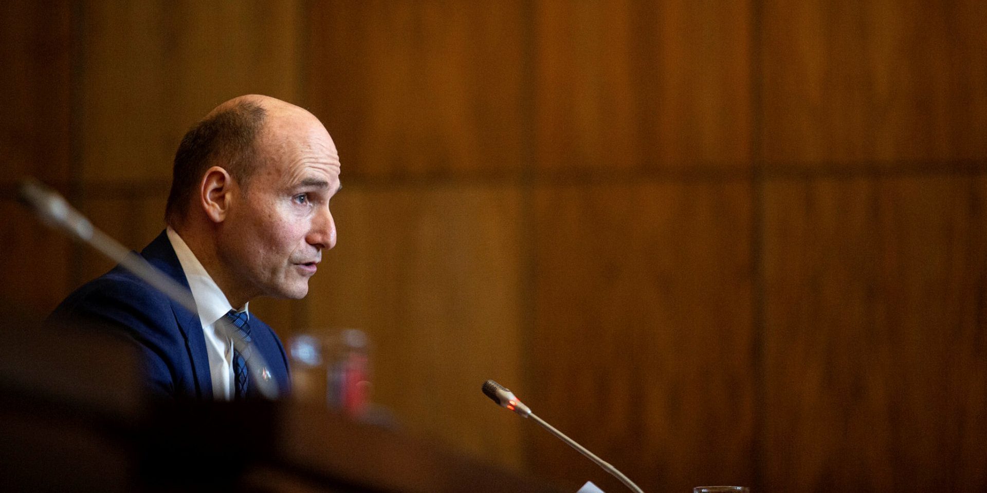 Minister of Health Jean-Yves Duclos speaks with reporters at a media availability at the Sir John A. Macdonald building in Ottawa on Jan. 20, 2023, to update Canadians on the COVID-19 pandemic. Andrew Meade