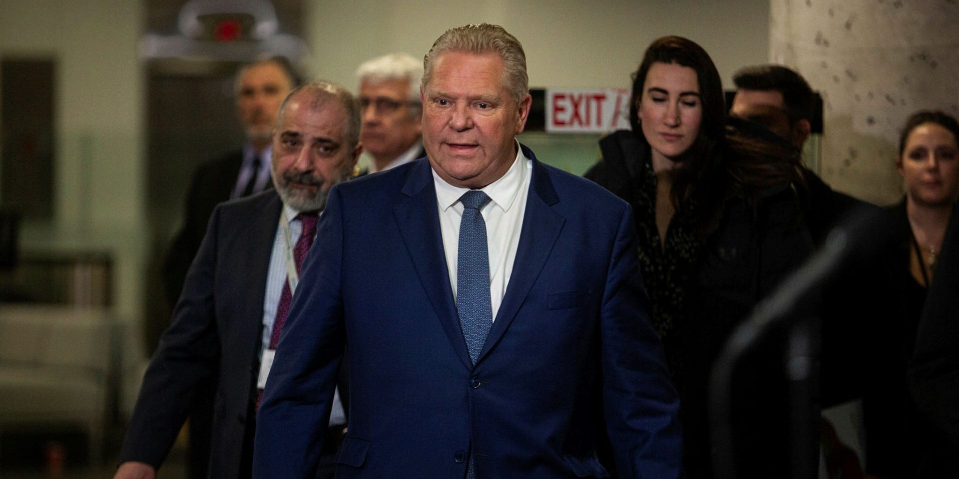 Ontario Premier Doug Ford leaves 90 Elgin St. in Ottawa on Feb. 7, 2023, after  a meetimng with fellow Premiers and the Prime Minister to discuss a healthcare deal. Andrew Meade