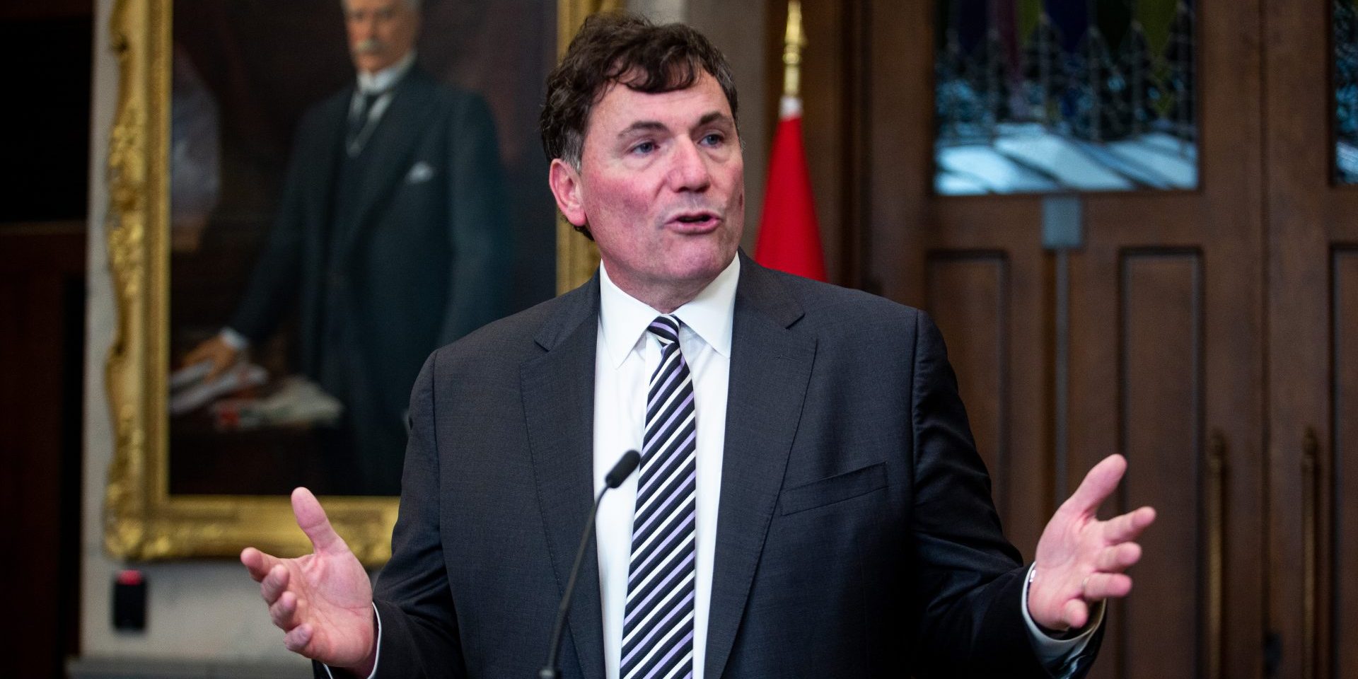 Minister of Intergovernmental Affairs, Infrastructure and Communities, the Honourable Dominic LeBlanc, makes a statement and take questions from media in the House of Commons foyer on  June 10, 2023,  about foreign interference and the resignation of the Independent Special Rapporteur, the Right Honourable David Johnston.