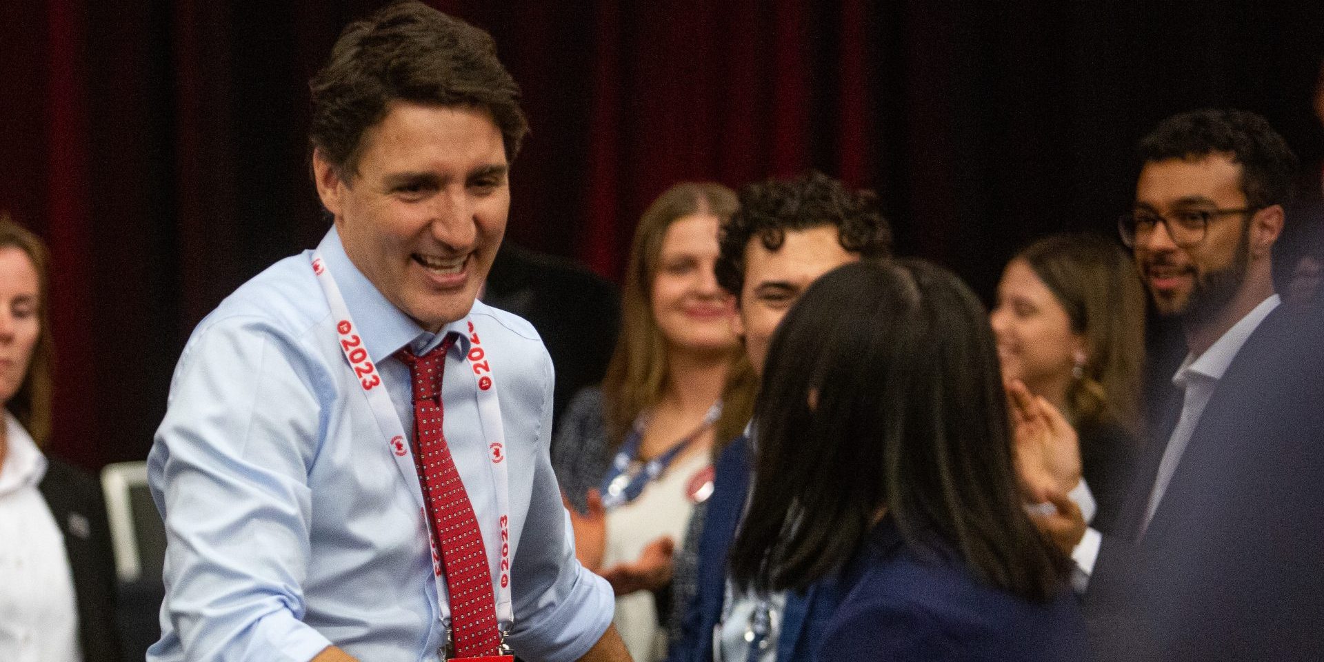 Prime Minister Justin Trudeau speaks to the Young Liberals at the Liberal Party Convention  in Ottawa on May 4, 2023.