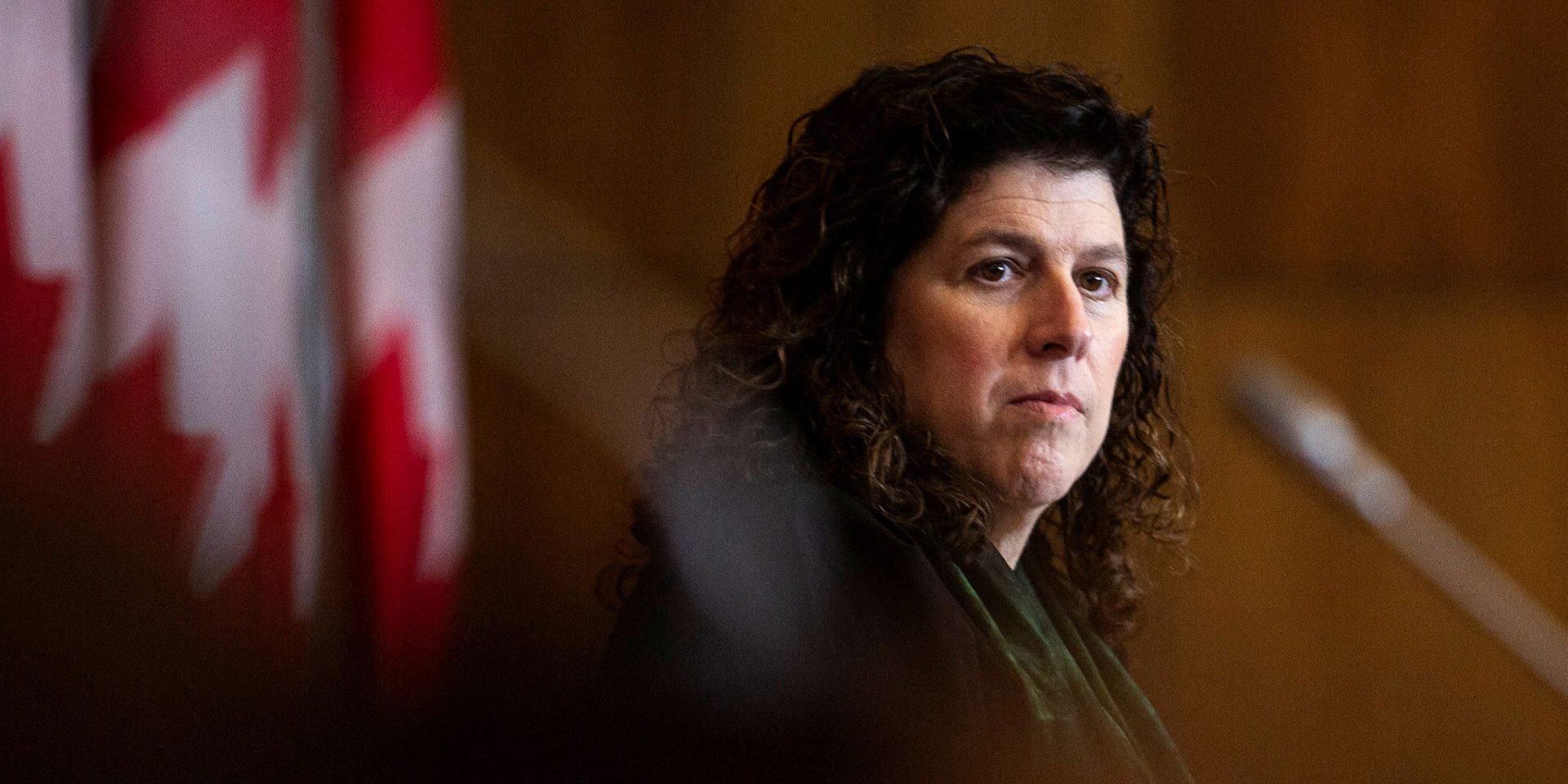 Auditor General of Canada Karen Hogan holds a press conference on March 27, 2023, after the Office’s March 2023 reports are tabled in the House of Commons Andrew Meade