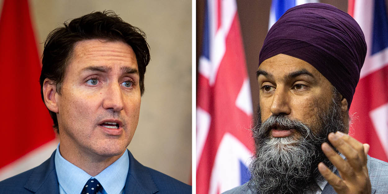 Prime Minister Justin Trudeau, left, and NDP Leader Jagmeet Singh. The Hill Times photographs by Andrew Meade