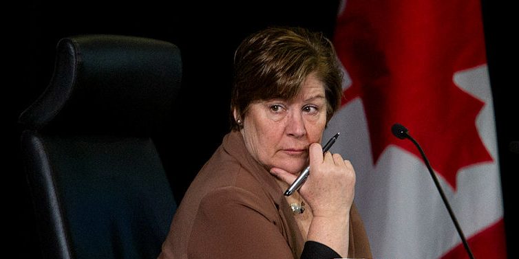 Commissioner Justice Marie-Josée Hogue presides over the Public Inquiry into Foreign Interference at Library and Archives Canada in Ottawa on April 3, 2024. The Hill Times photograph by Andrew Meade