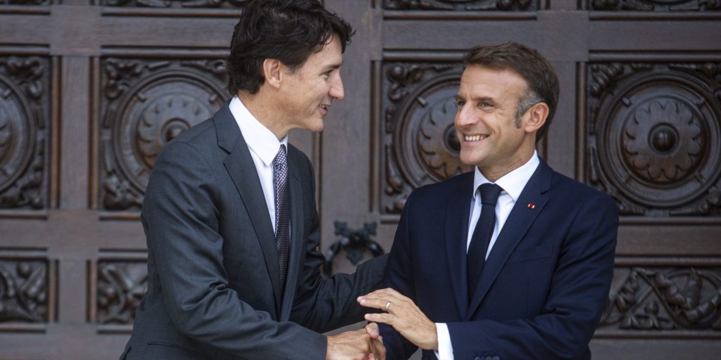 Prime Minister Justin Trudeau and French President Emmanuel Macron