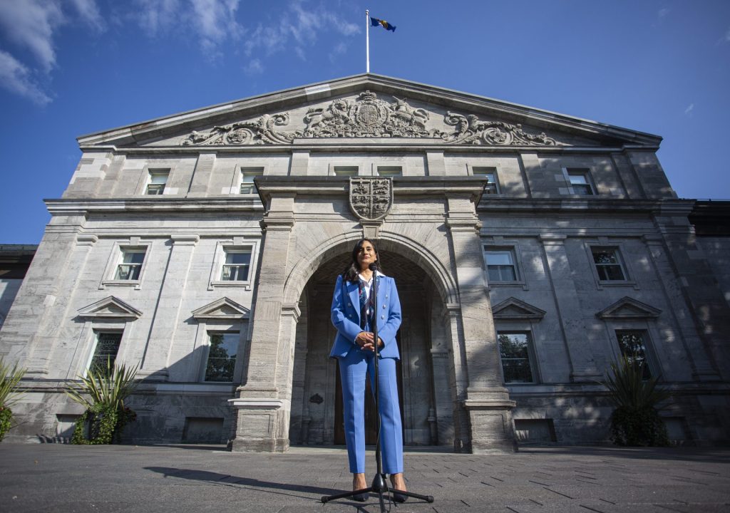 Anita Anand outside Rideau Hall on Sept. 19, 2024.