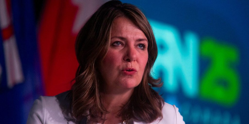Premier of Alberta Danielle Smith speaks at the Canada Strong and Free Network conferencein Ottawa on April 10, 2025. The Hill Times photograph by Andrew Meade