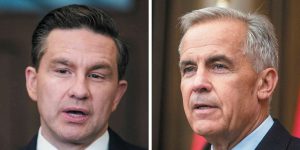 A ‘laser-focused’ Carney and ‘embattled’ Poilievre share contrasting messages in year-end interviews