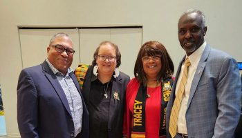 From right to left: former MLA Halifax Armdale Ali Duale, Tracey Jones-Grant, Crystal Mulder, and Tony Ince. At Black History Event in Ottawa in 2024. Photograph courtesy of Tony Ince