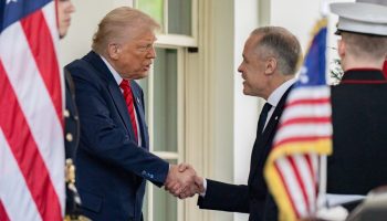 President Donald Trump greets Prime Minister of Canada Mark Carney, Tuesday, May 6, 2025, at the West Wing entrance of the White House. (Official White House Photo by Gabriel B Kotico) Flickr