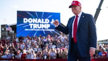 President Donald Trump arrives to the Salute to America Celebration, Thursday, July 3, 2025, at the Iowa State Fairgrounds in Des Moines, Iowa. (Official White House Photo by Daniel Torok)
