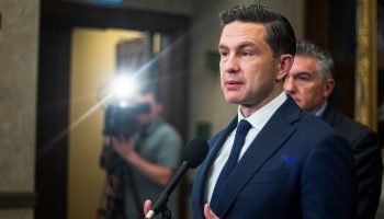Conservative Party Leader Pierre Poilievre holds a press conference in West Block on  June 9, 2025.The Hill Times photograph by Andrew Meade