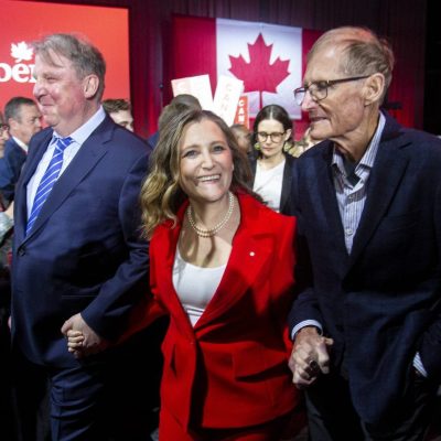 Leadership candidate Chrystia Freeland` arrives at the Liberal Party leadership announcement on March 9, 2025. The Hill Times photograph by Andrew Meade