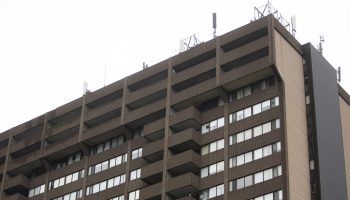 A condominium tower in Ottawa’s Greenboro neighbourhood is pictured on  July 11, 2024.