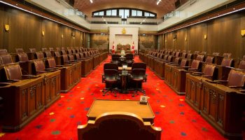 Senate Chamber in Senate of Canada Building on Apr. 24, 2019. Andrew Meade