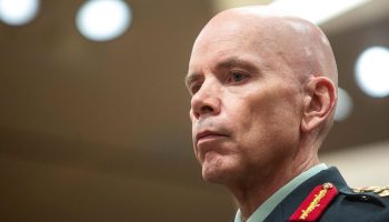 Chief of Defence Staff Wayne Eyre as a witness before the Standing Committee on National Defence on  Sept. 28, 2023.