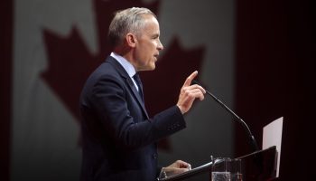 Prime Minister Mark Carney addresses supporters at a election night event in Ottawa, Ont. on April 20250429, 2025, after securing a Liberal minority government. The Hill Times photograph by Andrew Meade