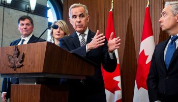 Prime Minister Mark Carney holds a press conference in West Block on June 19, 2025.