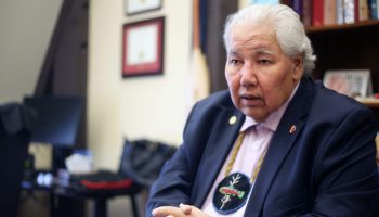 Senator Murray Sinclair (Manitoba) sits for an interview on Mar. 22, 2018.