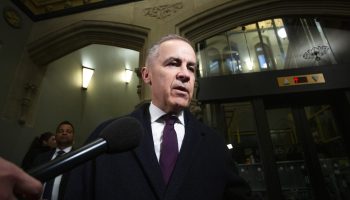 Prime Minister Mark Carney speaks with reporters before the Liberal cabinet meeting in West Block on  Feb. 3, 2026.  The Hill Times photograph by Andrew Meade