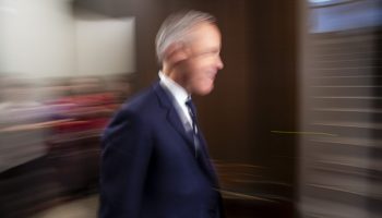 Prime Minister Mark Carney leaves the Liberal party caucus meeting from West Block  on May 28, 2025. The Hill Times photograph by Andrew Meade
