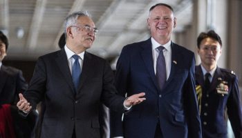 Minister of National Defence David McGuinty and Japanese Ambassador to Canada, Kanji Yamanouchi sign the Canada-Japan Equipment and Technology Transfer Agreement at theDepartment of National Defence building in Ottawa on  Jan. 27, 2026. The Hill Times photograph by Andrew Meade