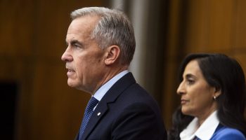 Prime Minister Mark Carney holds a press conference in the National Press Theatre on July 30, 2025. The Hill Times photograph by Andrew Meade