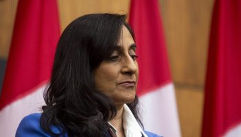 Minister of Foreign Affairs Anita Anand attends a press conference in the National Press Theatre on July 30, 2025. The Hill Times photograph by Andrew Meade