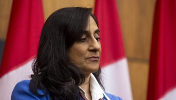 Minister of Foreign Affairs Anita Anand attends a press conference in the National Press Theatre on July 30, 2025. The Hill Times photograph by Andrew Meade