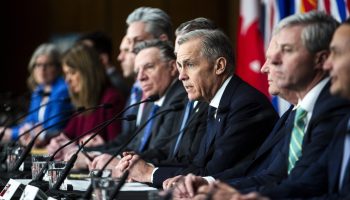 Prime Minister Mark Carney speaks during a press conference with Canada’s premiers after the First Ministers’ meeting in West Block on Jan. 29, 2026. The Hill Times photograph by Andrew Meade