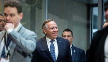 Quebec Premier Francois Legault joins the country’s other premiers at 90 Elgin St. in Ottawa on Feb. 7, 2023, to meet with the Prime Minister to discuss a healthcare deal. Andrew Meade