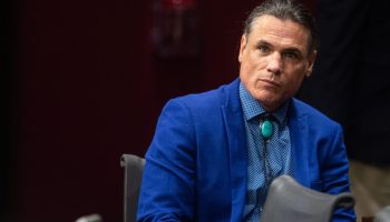 Senator Patrick Brazeau attends the Senate committee on Social Affairs, Science and Technology meeting on Sept. 29, 2022, to the Federal Framework for Suicide Prevention. The Hill Times photograph by Andrew Meade