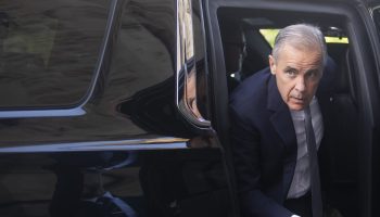 Prime Minister Mark Carney arrives at West Block on  Sept. 17, 2025. Hill Times photograph by Andrew Meade