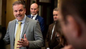 Minister of Health Mark Holland makes an announcement about the government’s dental care program in the House of Commons foyer before Question Period on  Jan. 31, 2024. Andrew Meade