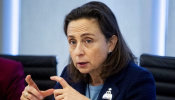 Secretary General of the European External Action Service Belén Martínez Carbonell holds a media availability in Ottawa on  Feb. 27, 2026. The Hill Times photograph by Andrew Meade