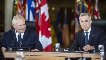 Ontario Premier Doug Ford and Mark Carney