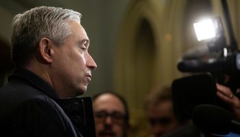 Minister of Innovation, Science and Industry François-Philippe Champagne speaks with reporters before the Liberal cabinet meeting in West Block on  March 9, 2023. Andrew Meade