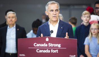 6L8A4434 Prime Minister Mark Carney makes an announcement in Nepean, Ont. on  Oct. 10, 2025, about a number of measures to help Canadians. The Hill Times photograph by Andrew Meade