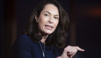 New Democratic Party Leadership Candidate 
NDP MP Heather McPherson speaks at a forum hosted by the Canadian Labour Congress in Ottawa on Oct. 22, 2025.The Hill Times photograph by Andrew Meade