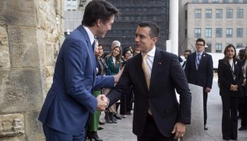 Prime Minister Justin Trudeau welcomes President of Ecuador Daniel Noboa to Parliament Hill on March 5, 2024. The Hill Times photograph by Andrew Meade.