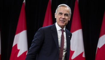 Prime Minister Mark Carney holds his first press conference after the 45th general election in the National Press Theatre in Ottawa on May 2, 2025. The Hill Times photograph by Andrew Meade