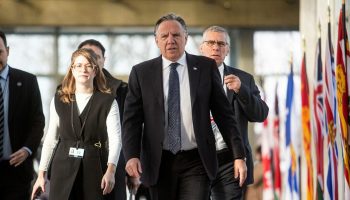 François Legault, Premier of Québec, arrives for the First Ministers Meeting in Ottawa on Jan. 15, 2025. The Hill Times photograph by Andrew Meade