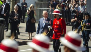 King Charles arrives at the Senate of Canada building in Ottawa to deliver the Speech from the Throne on May 27, 2025. The Hill Times photograph by Andrew Meade